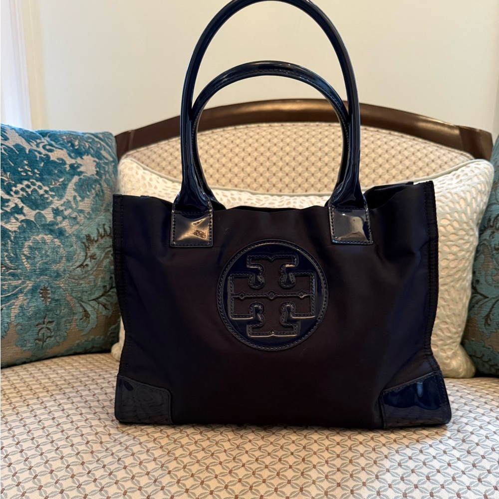 Tory Burch Mini Ella Tote Bag in French navy